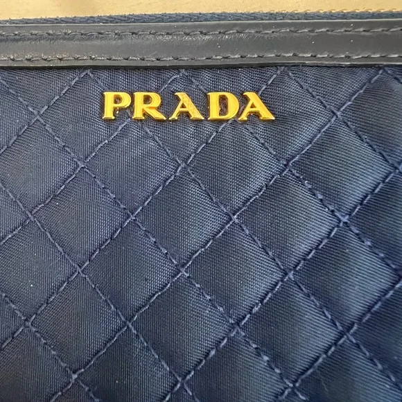 Prada Navy Quilted Accessory